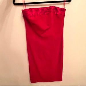 Vintage red escada dress strapless